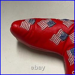 Scotty Cameron 2002 RED DANCING FLAG US Flag 911 W / Pivot Tool Putter Headcover