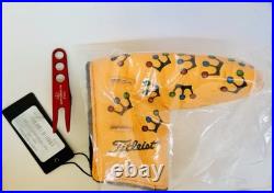 Scotty Cameron 2002 Yellow Mini Dancing Crowns Putter Head Cover with Pivot Tool