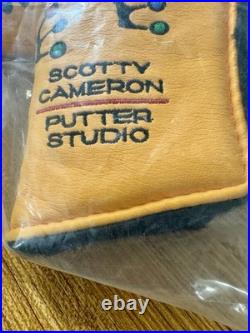 Scotty Cameron 2002 Yellow Mini Dancing Crowns Putter Head Cover with Pivot Tool