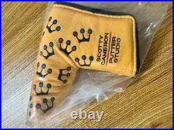 Scotty Cameron 2002 Yellow Mini Dancing Crowns Putter Head Cover with Pivot Tool
