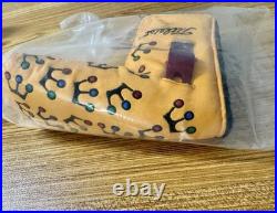 Scotty Cameron 2002 Yellow Mini Dancing Crowns Putter Head Cover with Pivot Tool