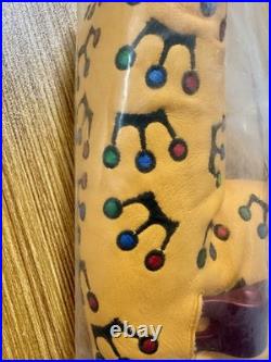 Scotty Cameron 2002 Yellow Mini Dancing Crowns Putter Head Cover with Pivot Tool