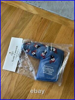 Scotty Cameron 2003 Dancing Snowman withDivot Tool Blue Putter Headcover Rare New