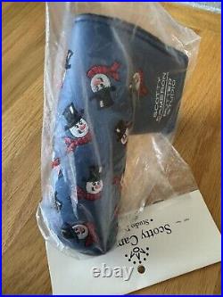 Scotty Cameron 2003 Dancing Snowman withDivot Tool Blue Putter Headcover Rare New