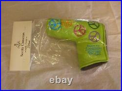 Scotty Cameron 2003 Green Peace Sign Headcover with Pivot Tool New