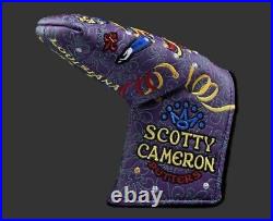 Scotty Cameron 2022 Mardi Gras Jester Headcover And Pink Pivot Tool