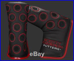 Scotty Cameron 7 Point Crown Matte Black Red Piping Headcover Set and Divot Tool