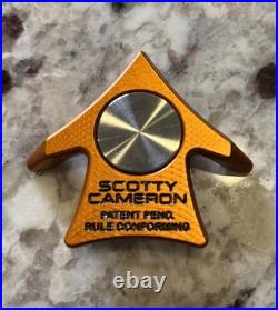 Scotty Cameron Aero Alignment Ball Marker Brand New limited Bright Dip Orange