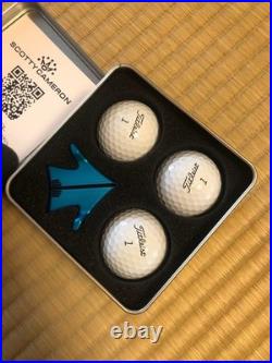 Scotty Cameron Aero Alignment Tool Ball Marker Set 3 Titleist Balls Tin Case