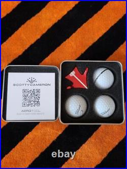 Scotty Cameron Ball Marker Kit Aero Alignment Tool Logo Golf Ball 3pcs Set withBox