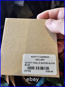 Scotty Cameron Blue Gator Leather Pivot Tool With Tag And Box/Bag