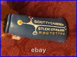 Scotty Cameron Blue Studio Stainless Prototype Headcover with Tool