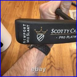 Scotty Cameron CUSTOM Newport Mid Slant Pro Platinum 34 withheadcover and Tool