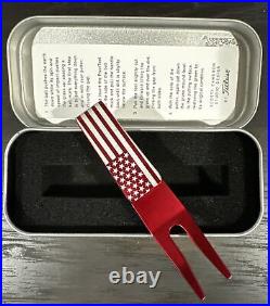 Scotty Cameron Divot Tool Red With USA Flag New Hard To Find