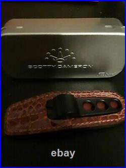Scotty Cameron Divot Tool with Exotic Genuine Brown Alligator Leather Holster