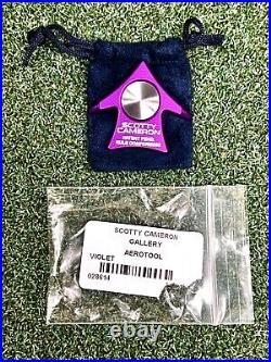 Scotty Cameron Gallery AERO BALL MARKER & ALIGNMENT TOOL-Violet-With Pouch-NEW