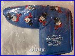 Scotty Cameron Golf Putter Head Cover 2003 Dancing Snowman Navy withDivot Tool