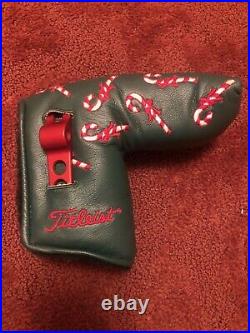Scotty Cameron Headcover 2002 Green Holiday Candy Canes with Tool