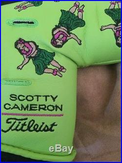 Scotty Cameron LIME GREEN Hula Girl Headcover 2004 W Divot Tool
