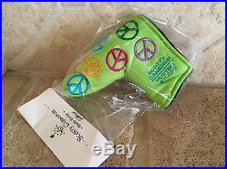 Scotty Cameron Lime Green Peace Signs Head Cover With Divot Tool BNIB