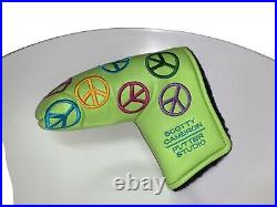 Scotty Cameron Neon Green Dancing Multi color Peace Sign with Tool Displayed Only