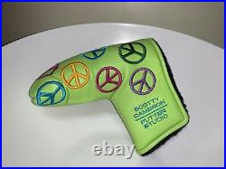 Scotty Cameron Neon Green Dancing Multi color Peace Sign with Tool Displayed Only
