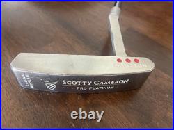 Scotty Cameron Pro Platinum Laguna Mid Slant Putter plus divot tool