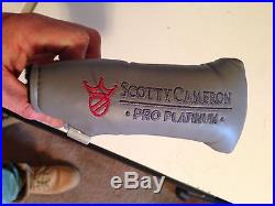 Scotty Cameron Pro Platinum Newport with headcover & divot tool
