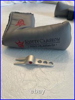 Scotty Cameron Pro Platinum Red Fill Headcover 2002 New (Other) with Tool
