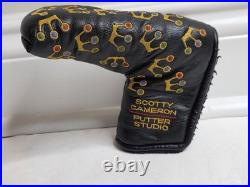 Scotty Cameron Putter Head Cover 2002 Mini Crown Black With Pivot Tool Scotty Cameron Putter Head Cover 2002 Mini Crown Black With Pivot Tool