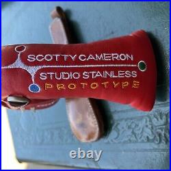 Scotty Cameron Putter Headcover Studio Stainless Prototype Red with Divot Tool