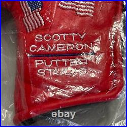 Scotty Cameron RED DANCING FLAG 2002 US Flag 911 w / Pivot Tool Putter Headcover
