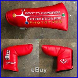 Scotty Cameron Red Studio Stainless Prototype Headcover With Pivot Tool NEW