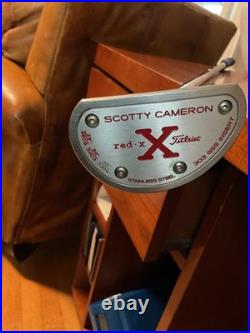 Scotty Cameron Red X Mallet 35 Putter Golf Club Titleist with Headcover