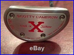 Scotty Cameron Red X Putter with Headcover and Divot Tool