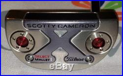 Scotty Cameron Select Mallet 1 RH 34 Inch Putter With tool and weights 20g 30g