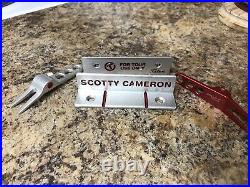 Scotty Cameron Silver & Red Circle T Putting Path Tool & Divot Repair Tools