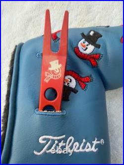 Scotty Cameron Snowman Headcover + OG Red Pivot Divot Tool NEW Never Used Rare