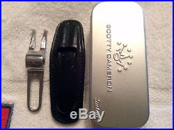 Scotty Cameron Stainless Steel SS Oval Pivot Divot Tool with Black Leather Holster