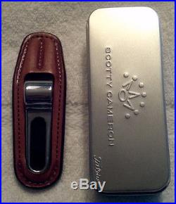 Scotty Cameron Stainless Steel SS Oval Pivot Divot Tool with Brown Leather Holster
