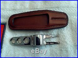 Scotty Cameron Stainless Steel SS Pivot Divot Tool and AOP Brown Leather Holster