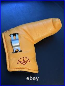 Scotty Cameron Studio Design Putter Headcover Yellow With Divot Repair Tool Scotty Cameron Studio Design Putter Headcover Yellow With Divot Repair Tool
