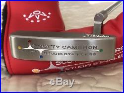 Scotty Cameron Studio Stainless Laguna 2.5 35 Putter withCover & Pivot Tool NEW