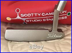 Scotty Cameron Studio Stainless Laguna 2.5 35 Putter withCover & Pivot Tool NEW