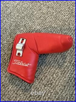 Scotty Cameron Studio Stainless Red Leather Putter Headcover with tool