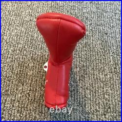 Scotty Cameron Studio Stainless Red Leather Putter Headcover with tool