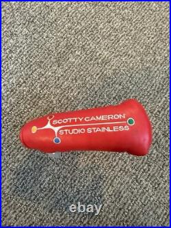 Scotty Cameron Studio Stainless Red Leather Putter Headcover with tool Scotty Cameron Studio Stainless Red Leather Putter Headcover with tool