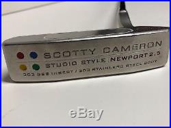 Scotty Cameron Studio Style Newport 2.5 303 insert, Org. Grip, Cover, & Repr. Tool