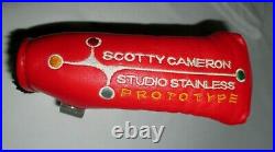 Scotty Cameron Titleist 2002 Prototype Putter Cover Headcover Red Used W Tool