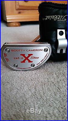 Scotty Cameron Titleist Red X2 3 Dot Lawsuit Putter 35 Head Cover & Divot Tool